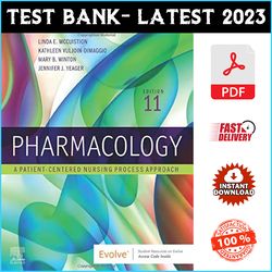 Test Bank for Pharmacology A Patient-Centered Nursing Process, 11th Edition By McCuistion - PDF