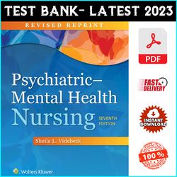 Test Bank for Psychiatric Mental Health Nursing 7th Edition Videbeck - PDF