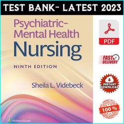 Test Bank For Psychiatric Mental Health Nursing 9th Edition By Videbeck - PDF