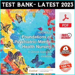 Test Bank for Varcarolis' Foundations of Psychiatric-Mental Health Nursing 9th Edition by Jordan Halter - PDF