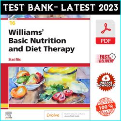 Test Bank for Williams Basic Nutrition And Diet Therapy 16th Edition by Nix - PDF
