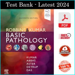 Test Bank for Robbins & Kumar Basic Pathology (Robbins Pathology) 11th Edition by Vinay Kumar All Chapters - PDF