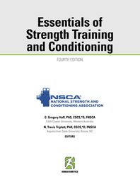 Essentials Of Strength Training And Conditioning Fourth Edition
