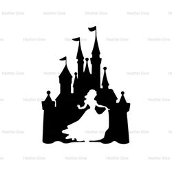 Belle And The Beast Disney Princess Castle SVG