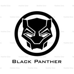 Avengers Superhero Black Panther Logo SVG