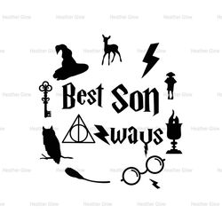Round Deathly Hallows Symbol Best Son Always SVG Cut Files