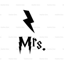 Mrs. Thunder Lightning Bolt Harry Potter Silhouette Vector