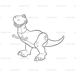 Disney Cartoon Toy Story Character Tyrannosaurus Rex Toy Silhouette SVG