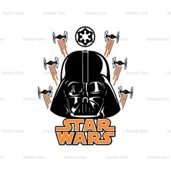 Darth Vader Orange Tie Fighter Star Wars Logo SVG