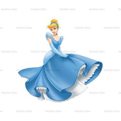 Disney Princess Cinderella Cake Topper PNG Sublimation