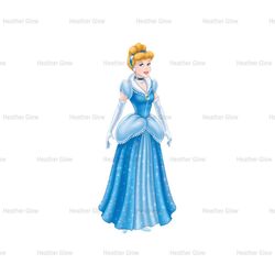 Disney Princess Cinderella Winter Costume Sublimation PNG
