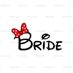 Bride Bow Tide Disney Mickey Minnie Mouse Wedding SVG