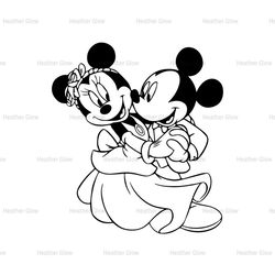 Disney Bride Minnie Groom Mickey Wedding Mouse SVG