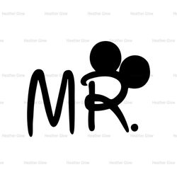 Mr. Groom Mickey Mouse Disney Wedding Logo SVG