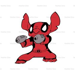 Cute Deadpool Stitch Funny Disney SVG