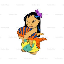 Lilo and Pudge The Fish Disney Lilo & Stitch Cartoon SVG
