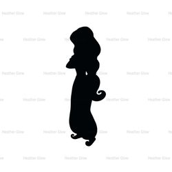 Princess Jasmine Disney Aladdin Silhouette SVG