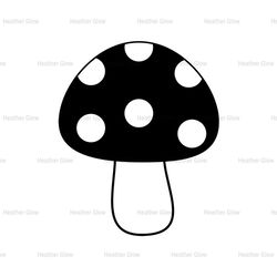 Alice In Wonderland Poison Mushroom Silhouette SVG
