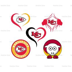 Kansas City Chiefs Logo SVG Bundle, Chiefs Football Logo SVG Bundle, NFL Chiefs Digital Downloads