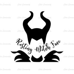 Resting Witch Face Disney Villain Maleficent SVG