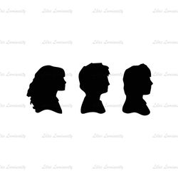 The Golden Trio Year 2 Side View Silhouette Art SVG Cut Files