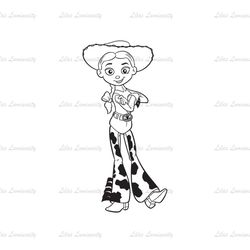 Disney Cartoon Toy Story Character Cowgirl Jessie Toy Silhouette SVG