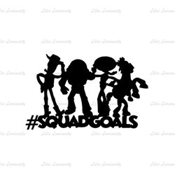 Disney Pixar Cartoon Toy Story Squadgoals Silhouette Vector SVG