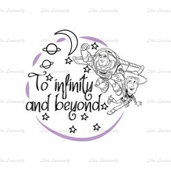 To Infinity And Beyond Coloring Toy Story Andy Buzz Lightyear Cartoon SVG