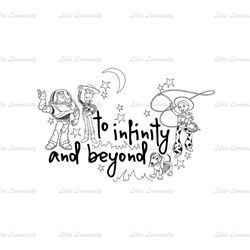 To Infinity And Beyond Coloring Toy Story Woody Friends Silhouette SVG