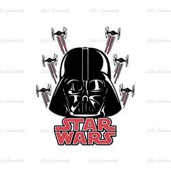 Darth Vader Red Tie Fighter Star Wars Logo SVG
