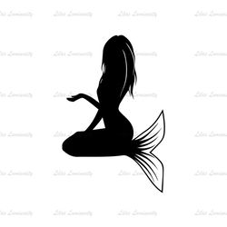 Disney Little Mermaid Ariel Fish Tail SVG Silhouette