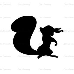 Disney Sleeping Beauty Squirrel Characters Silhouette SVG