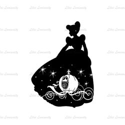 Cinderella's Carriage Pumpkin Coach Silhouette SVG