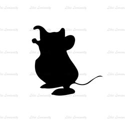 Disney Cinderella Gus Mouse Character Silhouette Vector