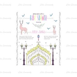Disney Princess Invitation Cards Baby Shower Card Design SVG