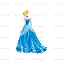 Disney Cartoon Princess Cinderella Twinkling Dress Transparent PNG