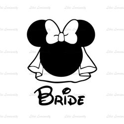 Disney Bride Minnie Mouse Mickey Wedding SVG