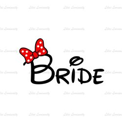 Bride Bow Tide Disney Mickey Minnie Mouse Wedding SVG