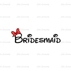 Disney Bridesmaid Minnie Mickey Mouse Wedding SVG