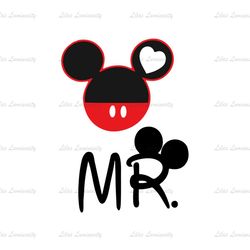 Mr. Groom Mickey Mouse Wedding SVG
