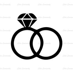 Diamond Ring Disney Wedding Day Vector SVG
