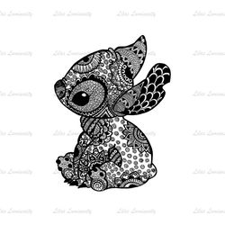 Mandala Pattern Cute Stitch Disney SVG