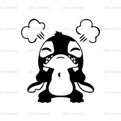 Angry Stitch Disney Alien Dog Silhouette SVG