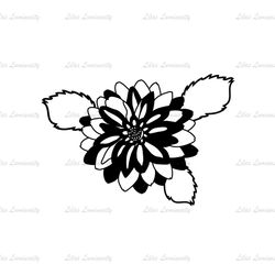 Alice In Wonderland Mandala Flower Pattern Silhouette SVG