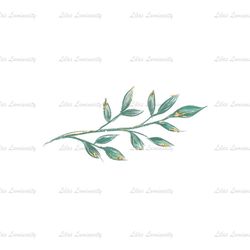 Green Leaves Branch Alice In Wonderland Tea Party PNG