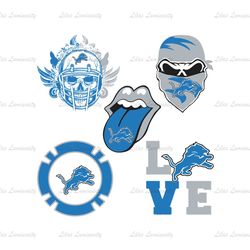Detroit Lions Logo SVG, Love Lions SVG, Detroit Lions Skull SVG, NFL Teams SVG, Sport Teams SVG