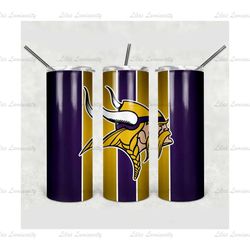 Minnesota Vikings Tumbler, Minnesota Vikings Wrap, Minnesota Vikings Design, NFL Tumbler Png, Sport Tumbler, Nfl Wrap, N