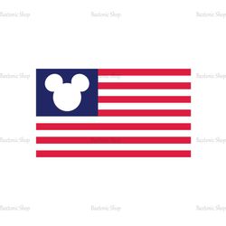 Mickey Mouse The US Flag SVG