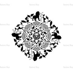 The Lion King Mandala Pattern SVG