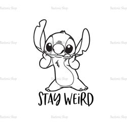 Stitch Stay Weird SVG Cut File
